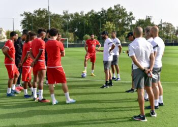 المنتخب الأولمبي يجري آخر حصة تدريبية قبل التوجه إلى فرنسا