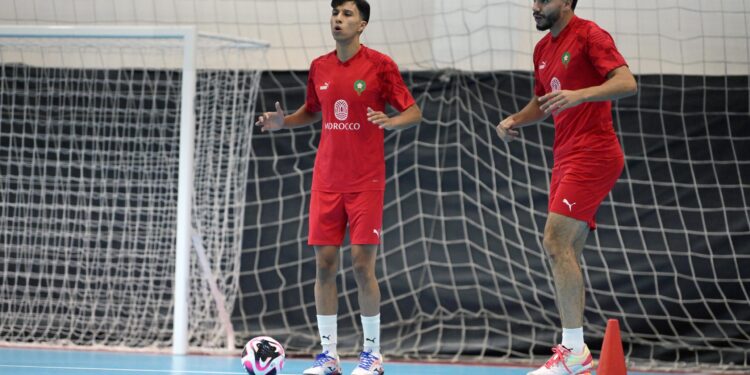 المنتخب الوطني لكرة القدم داخل القاعة يخوض آخر حصة تدريبية قبل لقاء بنما