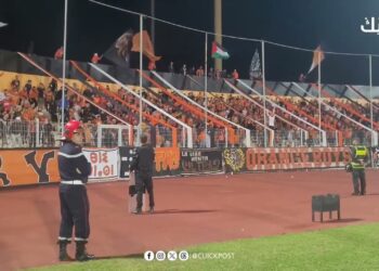 الجماهير البركانية و الطنجاوية حاضرة بقوة في مبارة الفريق البرتقالي ضد نظيره اتحاد طنجة