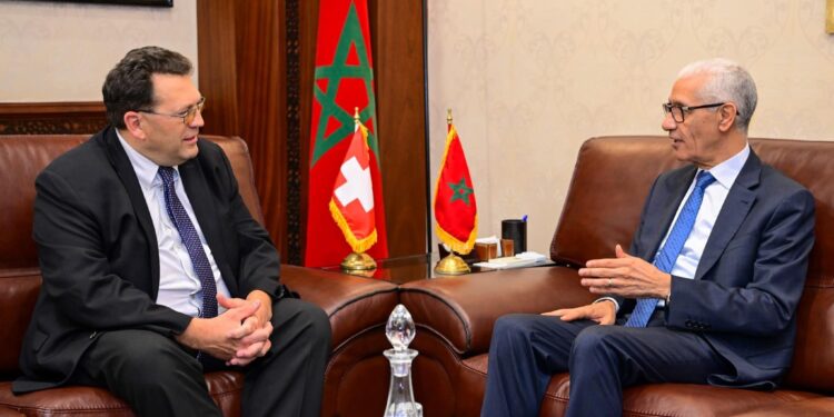 الطالبي العلمي يجري مباحثات مع رئيس لجنة السياسة الخارجية بالمجلس الوطني السويسري