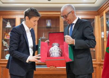 العلمي يجري مباحثات مع رئيسة الجمعية الوطنية لجمهورية صربيا