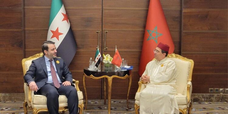 ناصر بوريطة يتباحث مع وزير الخارجية السوري