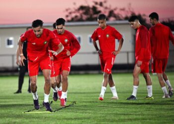 أسود الأطلس تُجري آخر حصة تدريبية قبل لقاء تنزانيا