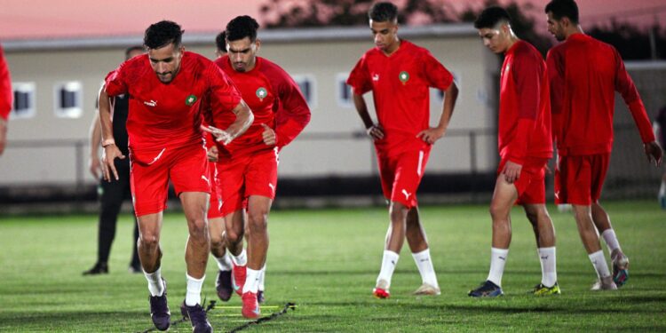 أسود الأطلس تُجري آخر حصة تدريبية قبل لقاء تنزانيا