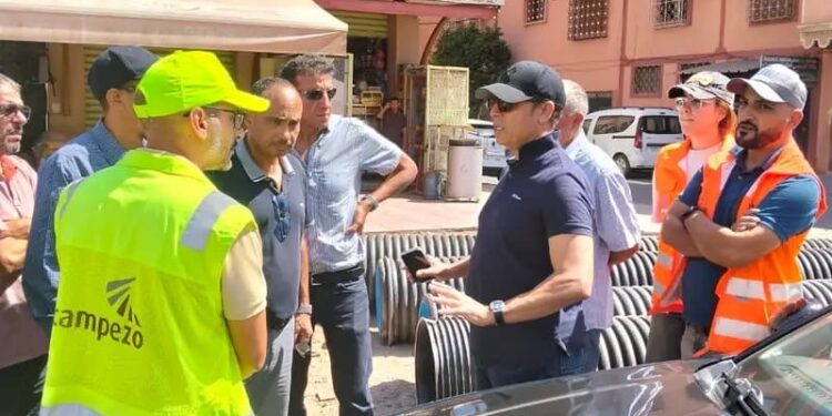 رشيد بنشيخي والي جهة مراكش آسفي بالنيابة يقوم بزيارة تفقدية لعدد من الأوراش المفتوحة على مستوى المدينة ومحيطها