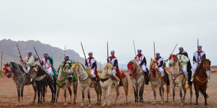 مهرجان تافراوت للتبوريدة يضيء جماعة عبو لكحل احتفالاً بالمسيرة الخضراء وعيد الاستقلال