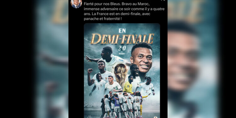 ماكرون يشيد بـ”أسود الأطلس” بعد تأهل فرنسا: المغرب خصم كبير كما كان قبل أربع سنوات