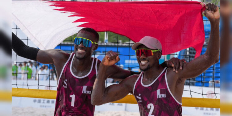 قطر تحصد ذهبية الكرة الشاطئية