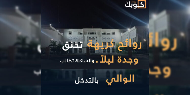 روائح كريهة تخنق وجدة ليلاً.. والساكنة تطالب الوالي بالتدخل